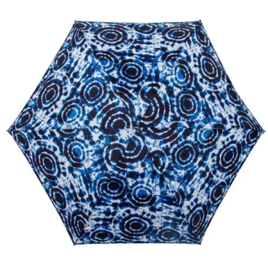 ShedRain Mini Manual Compact Umbrella - Blue Tie-Dye image {1}