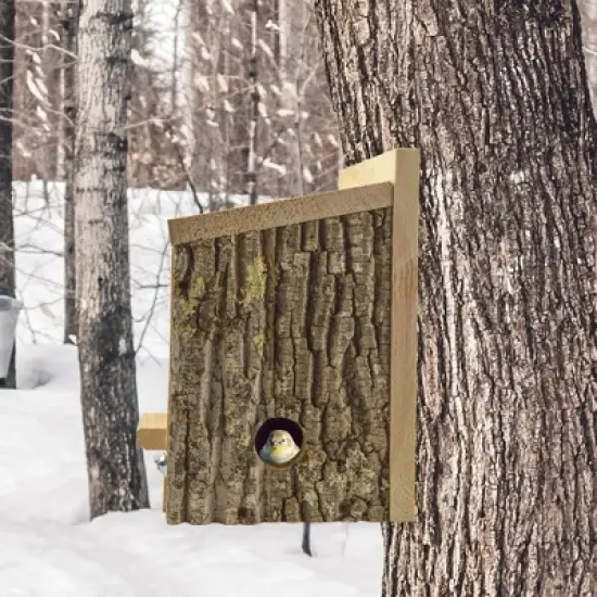 Uncle Dunkels Winter Bird Nesting Box, Handcrafted Wood Winter/Summer Outdoor Shelter image {5}