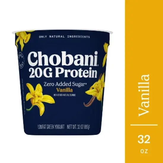Chobani 20g Protein Vanilla Greek Yogurt - 32oz image {6}