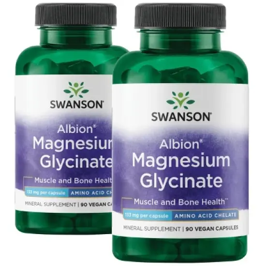 Swanson Albion Magnesium Glycinate, 133 mg, Supports Nerve, Muscle, Bone & Heart Health, Promotes Relaxation & A Restful Sleep image {8}
