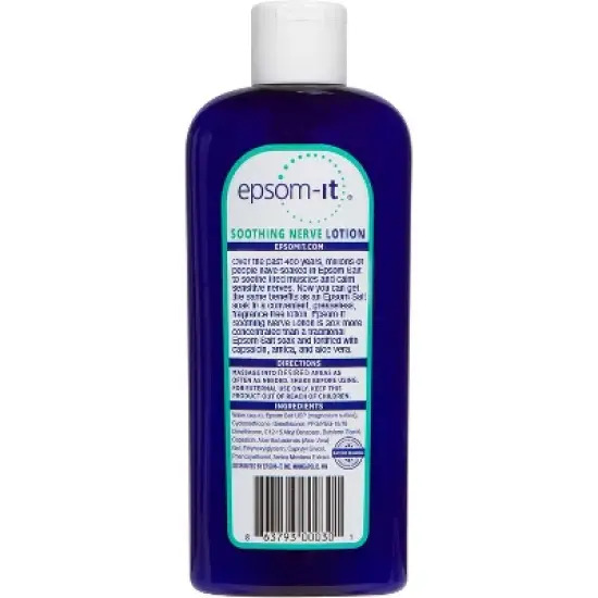 Epsom-It Soothing Nerve Lotion Bottle - 8 oz image {1}