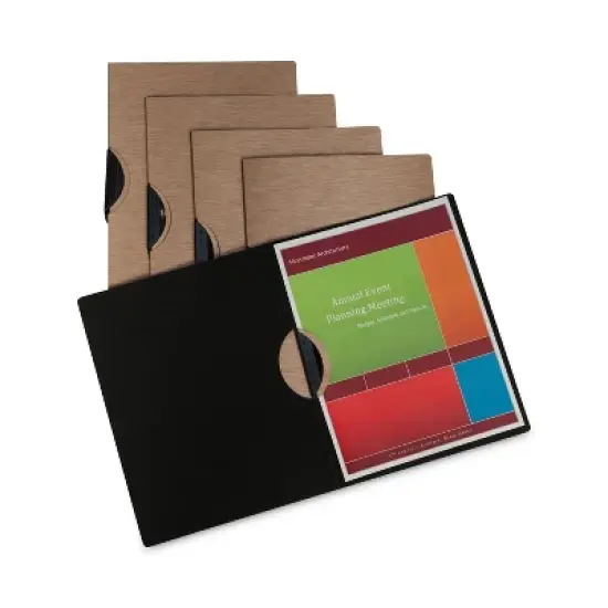 C-Line Modern Metallic Executive Style Report Cover Swing Clip - 8.5 "x 11" - Bronze - Case of 5 image {4}