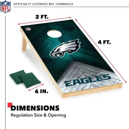 NFL Philadelphia Eagles 2'x4' Wood Cornhole Set image {5}