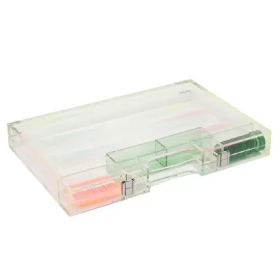 Sunnylife Lucite Backgammon - Ombre Sherbert - Classic Game, Carry Case image {1}