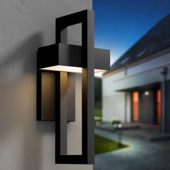 LamQee Modern Outdoor Wall Lights 3000K Integrated LED Outdoor Wall Sconces Lighting image {4}