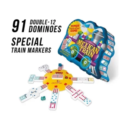 Mexican Train Deluxe Traditional Double 12 Domino Set with Dots Board Game image {7}