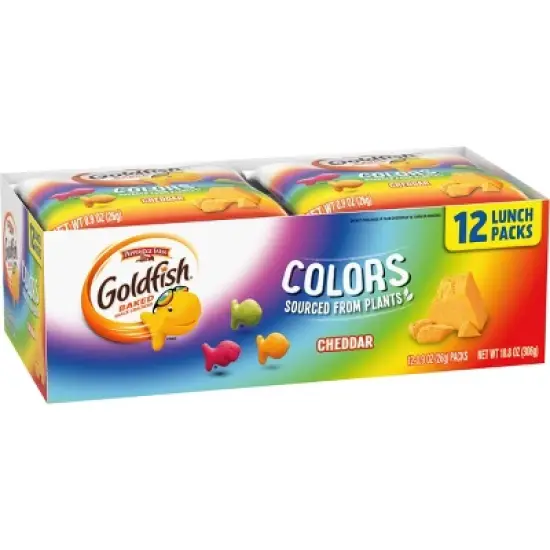 Goldfish Colors Cheddar Crackers Snack Pack - 10.8oz/12ct image {4}