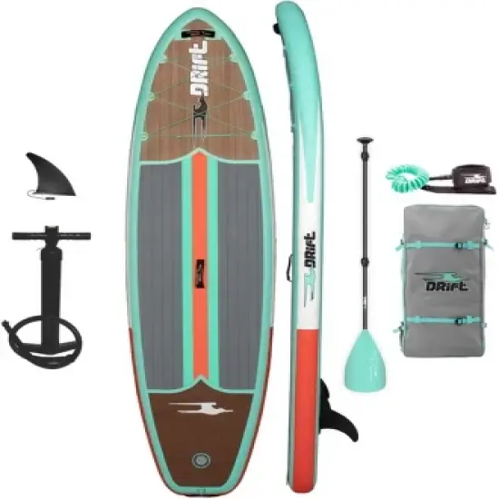 Drift Aero 10'8" Inflatable Stand Up Paddle Board iSUP with Coiled Leash Pump Lightweight Paddle Fin & Backpack Travel Bag\ image {3}