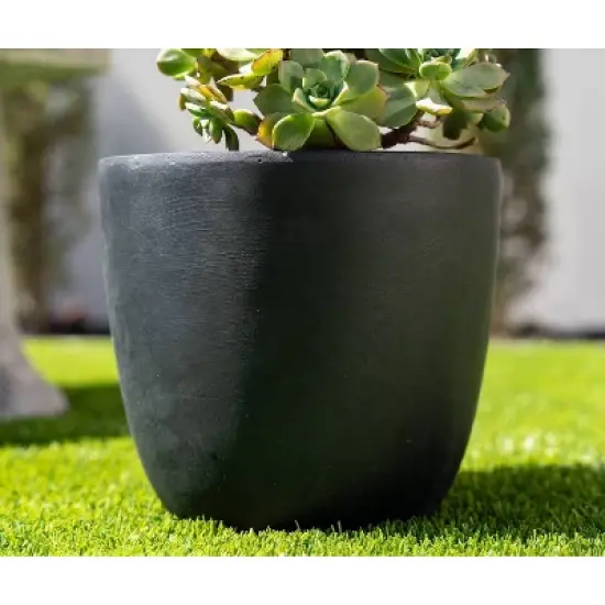 Rosemead Home & Garden, Inc. Weathered Concrete Outdoor Planter Pot Black image {3}
