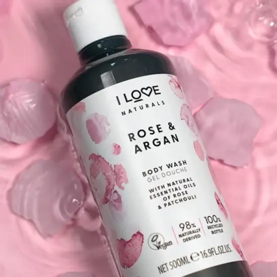 I Love Cosmetics Naturals Body Wash - Rose and Argan - 16.9 oz Body Wash image {4}