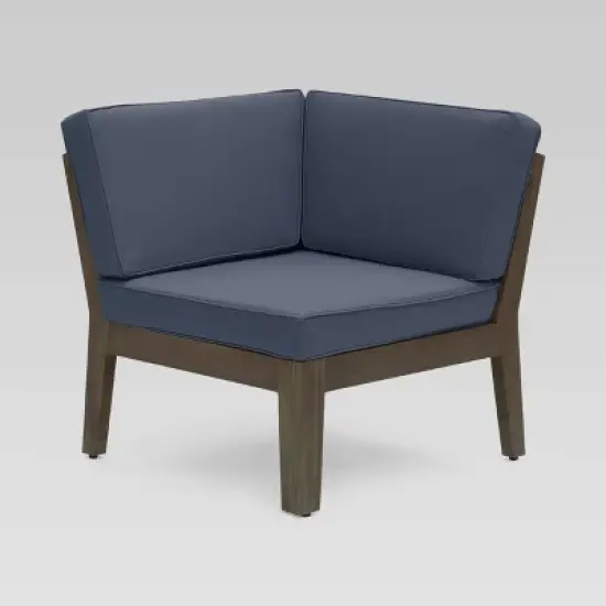 Grenada 7pc Acacia Sectional Sofa Set - Gray/Dark Gray - Christopher Knight Home image {6}