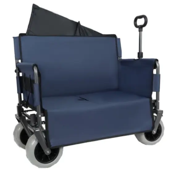 FATMOON Multi-Functional Seat Wagon with Unique Bench Conversion, 500lb Heavy-Duty Capacity & 4 All-Terrain Wheels for Camping,Beach image {1}