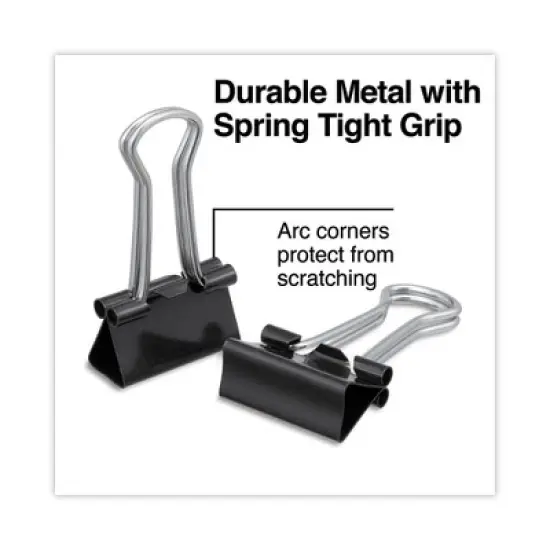 Universal Binder Clips Value Pack, Small, Black/Silver, 36/Box image {2}