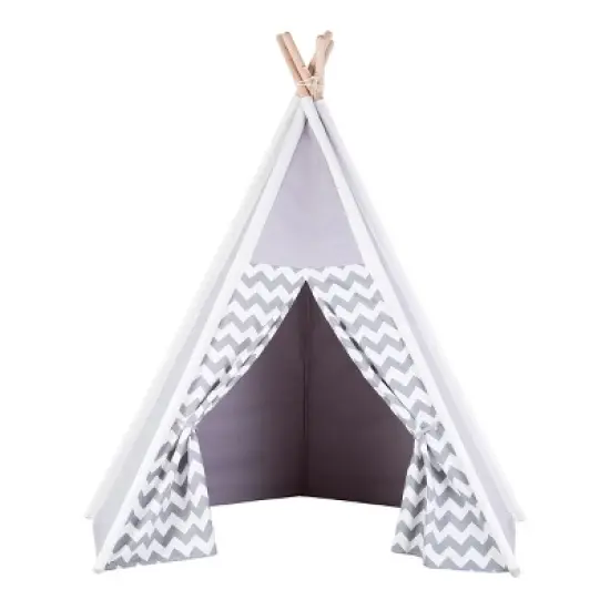 Kaplan Early Learning Easy View Foldable Gray and White Canvas Tent image {3}