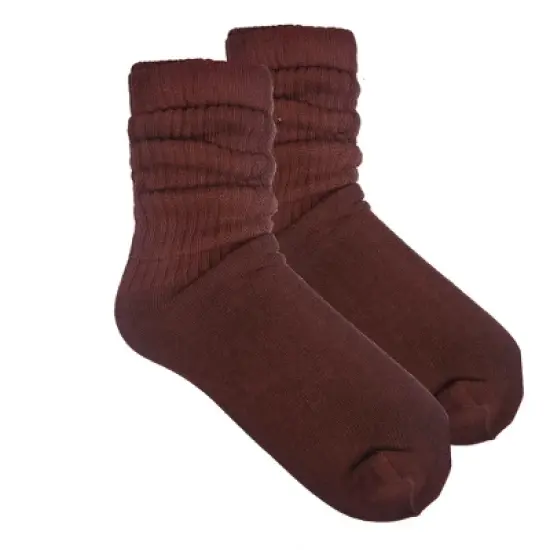 Brown Slouch Socks the Sock Panda (Women's Sizes, Adult Medium) - Midweight image {3}