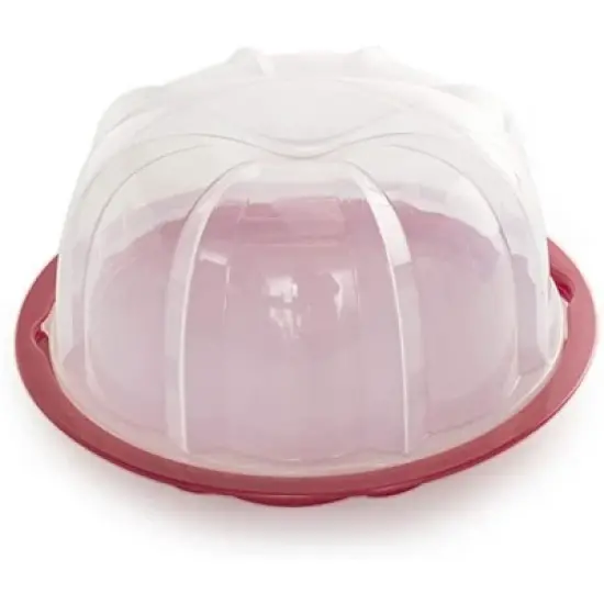 Nordic Ware Bundt Cake Keeper, Plastic,  Red image {6}