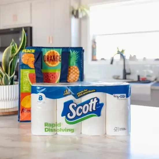 Scott Rapid Dissolve Toilet Paper - 8 Rolls image {7}