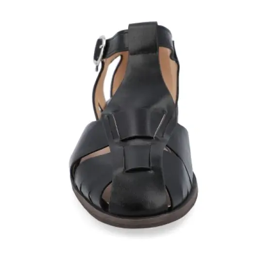 Journee Collection Womens Azzaria Low Block Heel Square Toe Flats image {5}