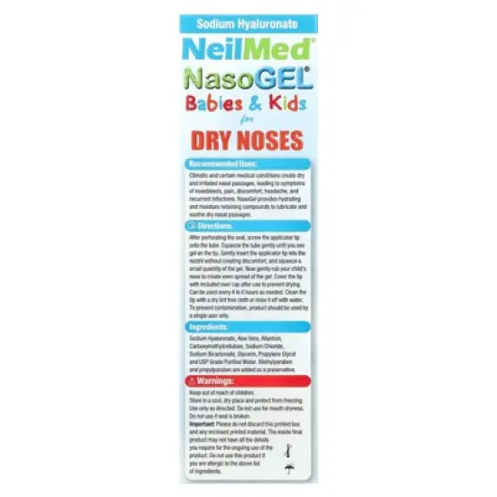 NeilMed Babies & Kids, NasoGel&reg;, For Dry Noses, 1 oz (28.4 g) image {1}