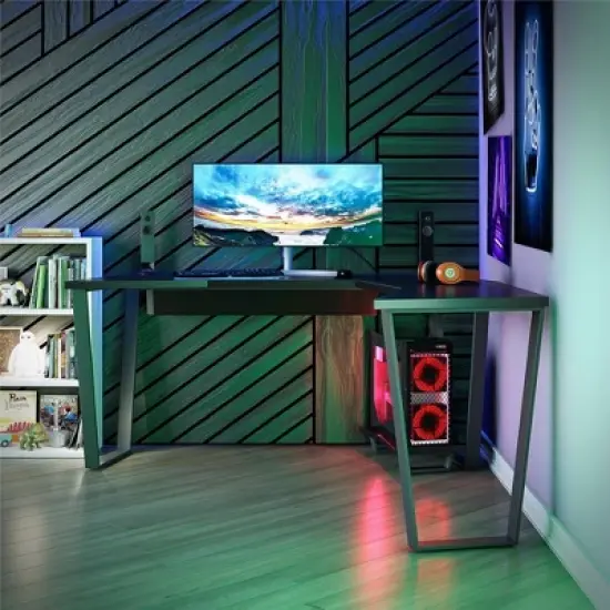 Genesis Gaming L Desk with CPU Stand Black - Ntense image {1}