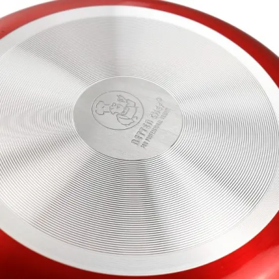 Better Chef Silver Metallic Non Stick Gourmet Fry Pan in Red image {7}
