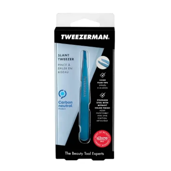 Tweezerman Slant Tweezer Bell Bottom Beauty Tool - Blue image {4}