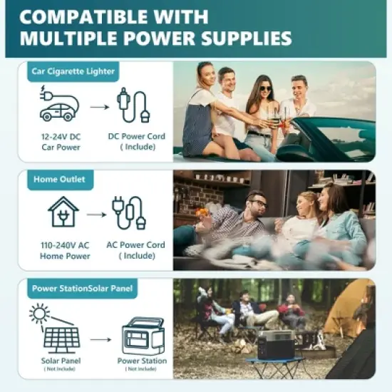 Simzlife 22/32 Qt Car Refrigerator,  12/24V AC DC, Portable Fridge, Fast Cooling & Enery Saving,－7℉~77℉, Quiet, ETL, for RV/Camping/Dorm/Party, Black image {7}