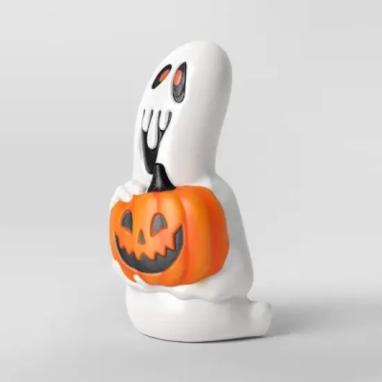 18" Blow Mold Ghost with Jack Halloween Decorative Prop White - Hyde and EEK! Boutique&trade; image {2}