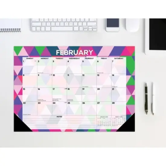 Willow Creek Press 17"x12" 2026 Modern Geometric Small Monthly Deskpad image {5}