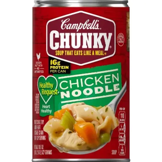 Campbell's Chunky Healthy Request Chicken Noodle Soup - 18.6oz image {10}