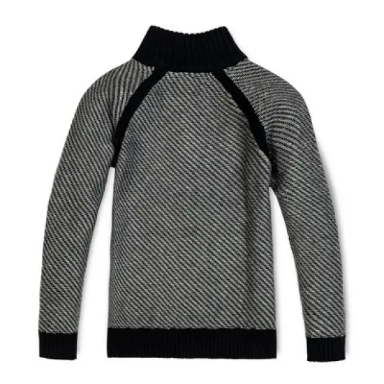 Hope & Henry Boys' Long Sleeve Half Zip Raglan Contrast Sweater, Kids image {2}