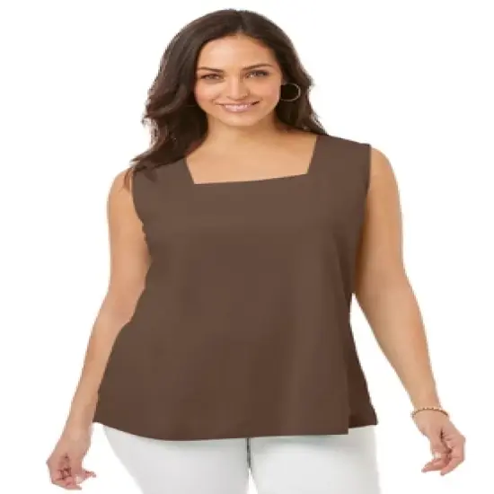 Jessica London Women&rsquo;s Plus Size Square Neck Tank image {4}