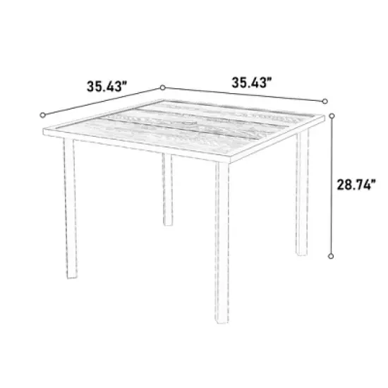Mshliw 5-Piece Outdoor Wicker Patio Dining Set for 4, Swivel Rocking Chairs with Tabletop,Cushions, Umbrella Hole for Garden, Backyard, and Poolside image {6}