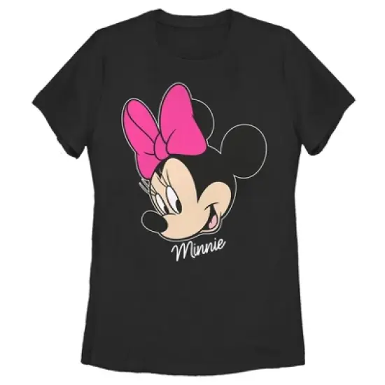 Women's Mickey & Friends Minnie Mouse Big Face T-Shirt image {3}