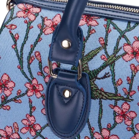Signare USA Almond Blossom And Swallow Blue Travel Bag image {5}