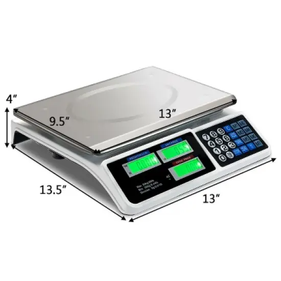66Lbs Digital Weight Scale Price Computing Retail Count Scale Food Meat Scales image {1}