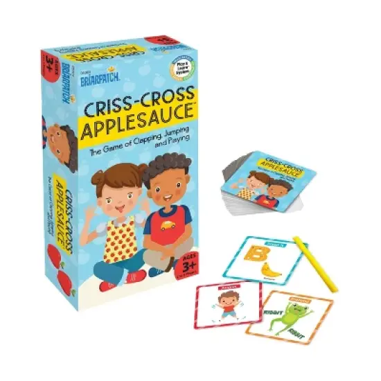 Briarpatch Criss-Cross Applesauce Board Game: Creative Thinking Educational Game for 2-4 Players, Includes Cards & Sticks image {1}
