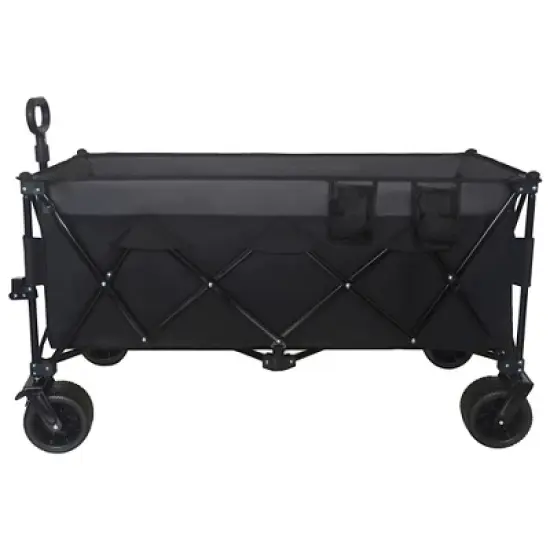 SKRAN Heavy-Duty Foldable Utility Wagon with 7" All-Terrain Wheels,480lbs Capacity,Stable Frame,Space-Saving Fold ,for Camping,Beach,Shopping image {1}