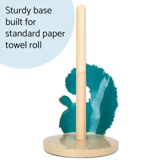 Elanze Designs Turtle Ocean Wave 12 inch Resin and Wood Paper Towel Holder image {3}