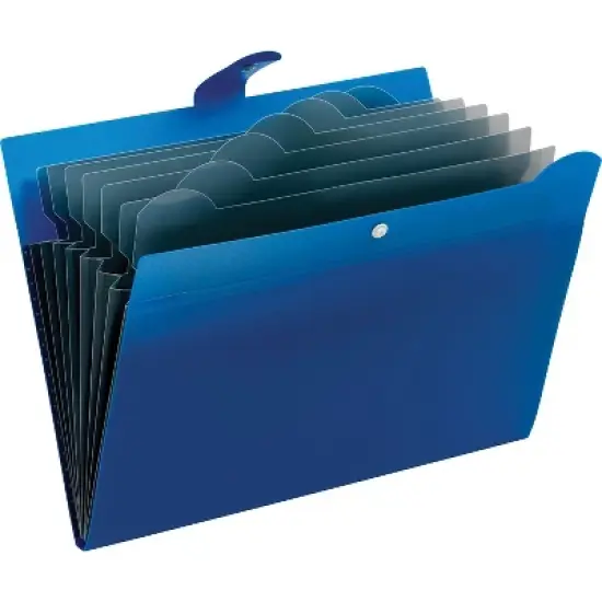 Globe-Weis 7 Pocket Expanding Files Blue 89551BLU image {1}