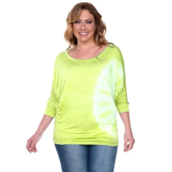 Women's Plus Size Tie Dye Tunic Top - White Mark image {4}