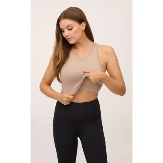 Yogalicious Womens Ribbed Seamless Ayla Tank Top image {4}