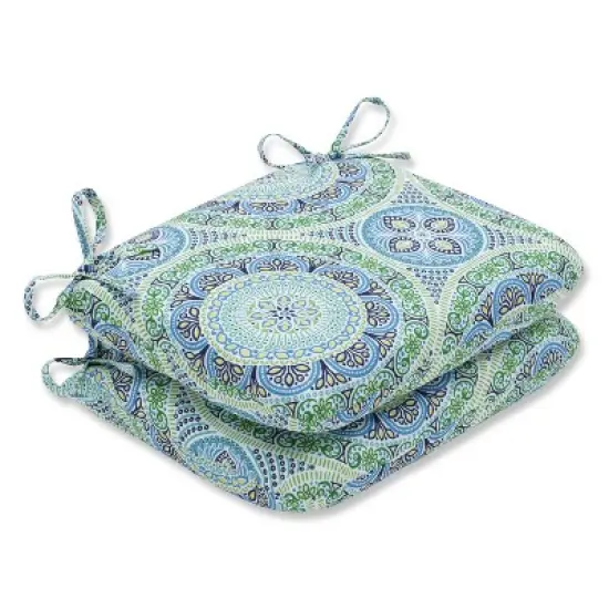 Outdoor/Indoor Delancey Rounded Corners Seat Cushion Set of 2 - Pillow Perfect image {3}