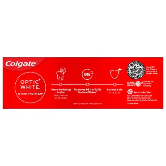 Colgate Optic White Stain Fighter Teeth Whitening Toothpaste - Clean Mint - 4.2oz image {11}