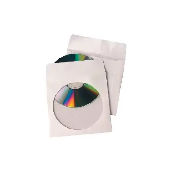 Quality Park Tech-No-Tear Poly/Paper CD/DVD Sleeves 100/Box 77203 image {4}