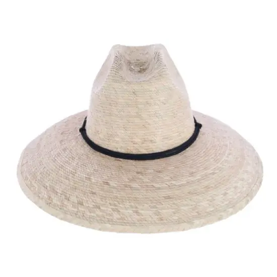 CTM Wide Brim Crushable Straw Lifeguard Hat with Chin Strap image {1}