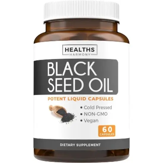 Black Seed Oil Capsules, Hair, Skin & Metabolism Support, Supports Weight Loss, Health's Harmony, 60, 120 & 180ct image {12}