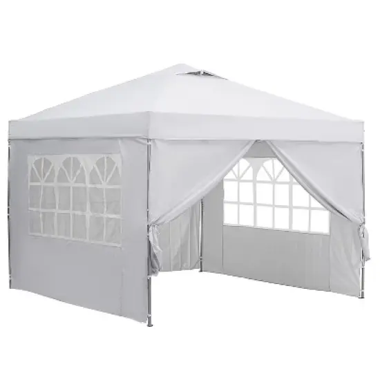 Ainfox 10'&times;10' Pop-up Canopy Tent Portable Gazebo With Sidewalls image {9}