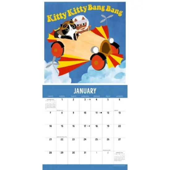 Willow Creek Press 2024 Wall Calendar 12"x12" Mewvie Cats image {2}