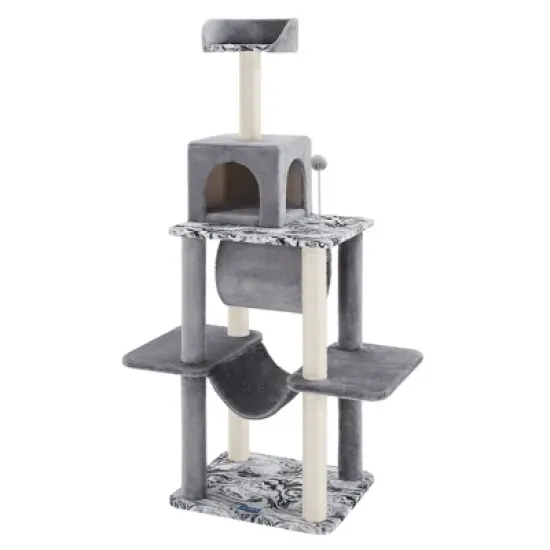 Sam's Pets Dazzle 59"  Cat Scratching Tree In Gray image {2}